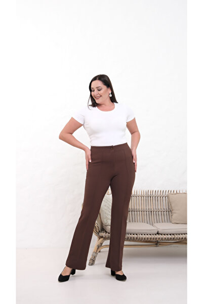 Paw Garage Women's Stretch Fabric Plus Size Flared Palazzo Pants