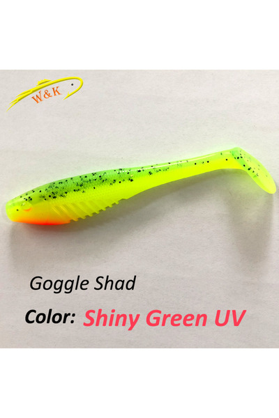 Choice طُعم ناعم ملون أخضر لامع مقاس 105 مم مع جهاز Texas Rig بطول 10.5 سم و1...