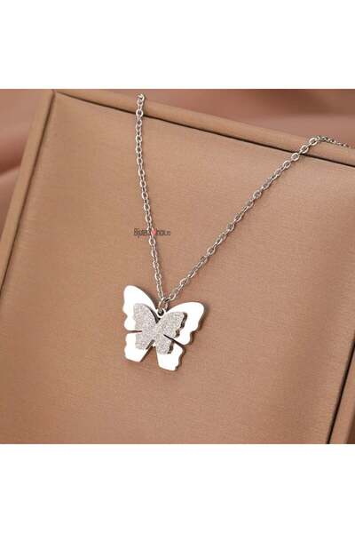 KEVSA Jewelry Colier din oțel inoxidabil „Zbor de fluture” - LPD1223