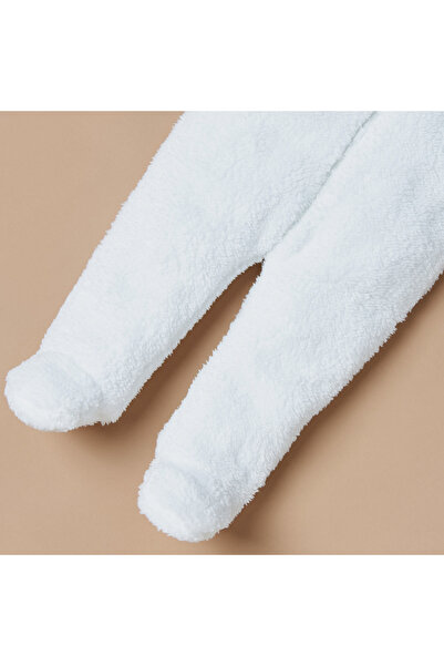 Juniors Textured Sleepsuit with Hood and Zip Closure