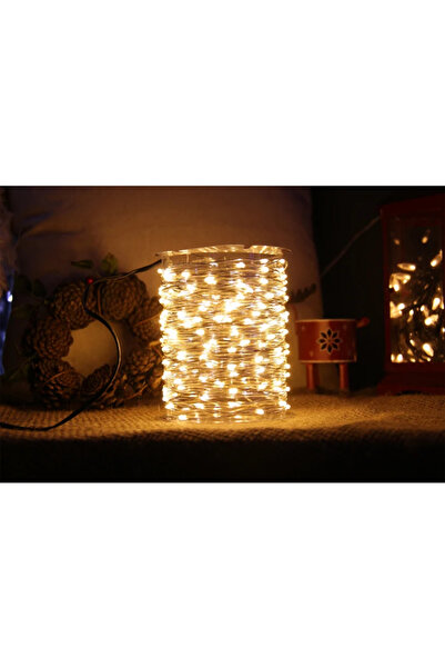 Lumi LUXURY Instalatie brad Craciun, 100 micro-LED-uri albe cu lumina calda, 10 m, interior, cu fir cupru