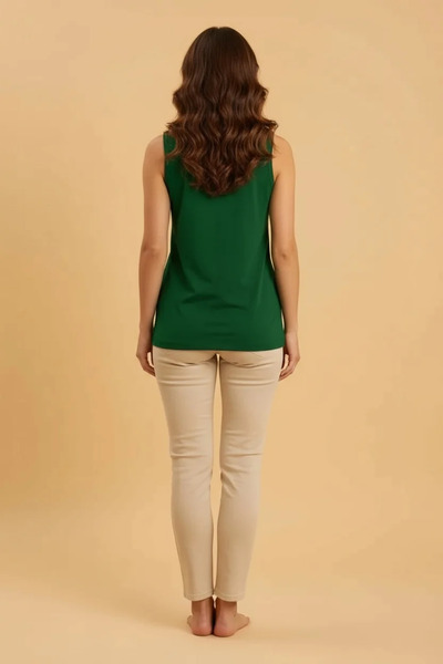 JENİKA Women's Daily Thick Strap Cotton Stretch Fabric Undershirt