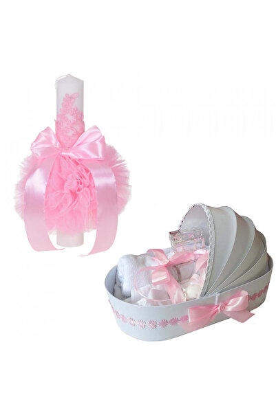 BebeNou Set Lumânare și Trusouri pentru Botez pentru Fete - Denikos® 749