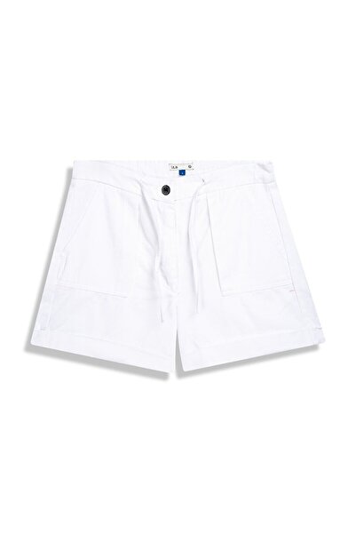 Ltb Basic Gabardine Regular Mini White Shorts