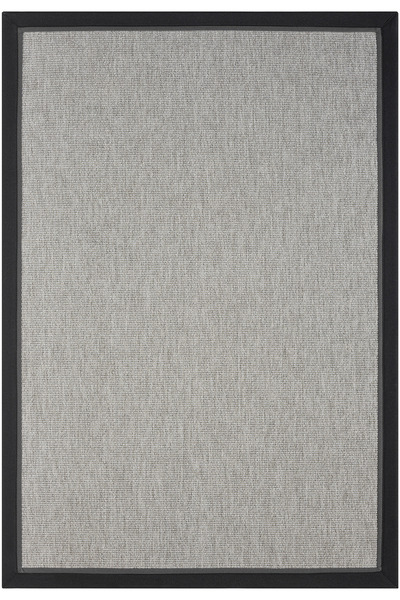 SEYRAN HALI Bombay Gri Halı Siyah Antrasit Bordürlü Kolay Temizlenen Hasır Do...