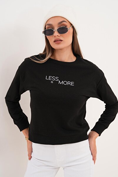 ŞİMAL Γυναικείο φούτερ με δύο κλωστές με τύπωμα 255329 -