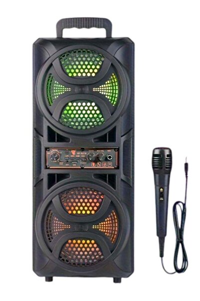 KRAWN Portable BT 50CM Speaker and Deep Bass LED Lights Support Speaker With ...