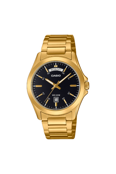 Casio Men's Analog Black Dial Watch - MTP-1370G-1AVDF