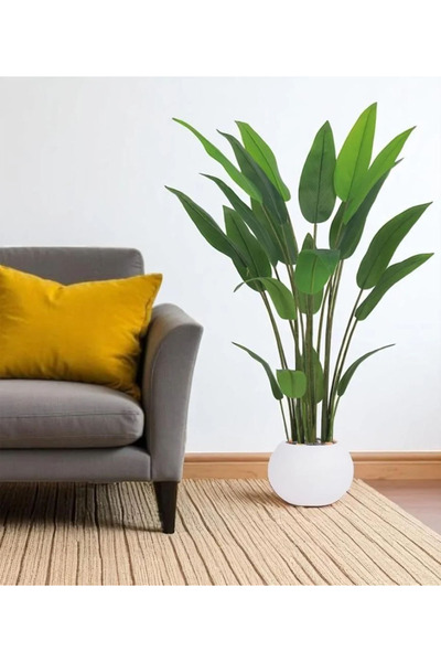 co arma Artificial Bird of Paradise Tree with Round Plastic Pot 140cm