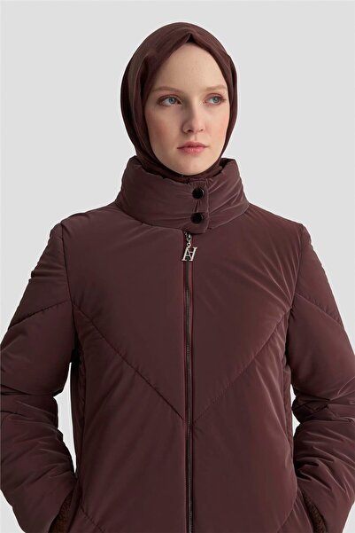 Armine Kapitone Mont 25K7928 Bordo