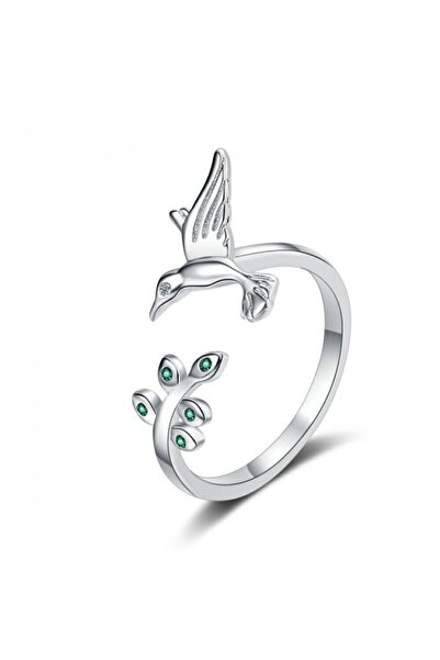 OEM Adjustable silver ring "Bird of Paradise"