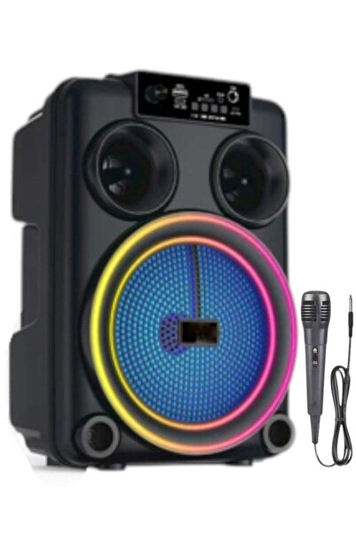 KRAWN مكبر صوت محمول ملون جديد مقاس 8 بوصات مزود بأضواء LED ملونة وبلوتوث Barrel Audio 5.0 Bluetooth S