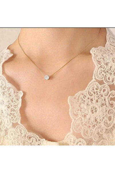 MYSTERY TAKI AKSESUAR ZİRKON TEK TAŞ ZİNCİR KOLYE