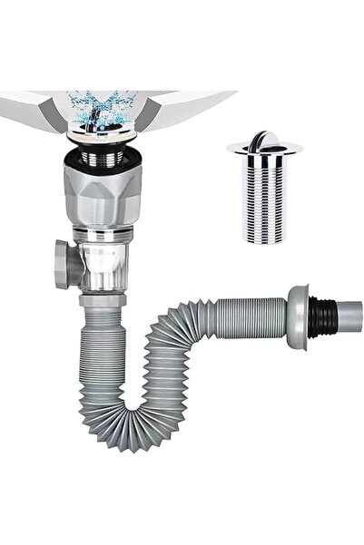 Raco Bathroom Sink Drain Kit - Flexible Expandable S-Trap, Washbasin Extensio...