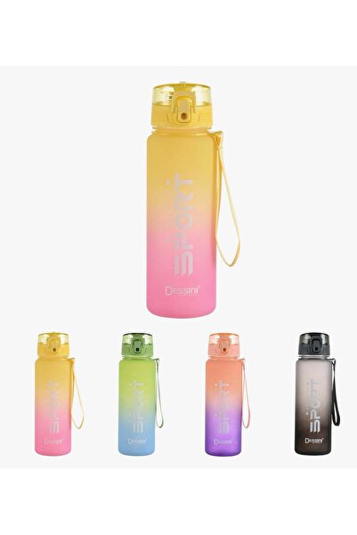 Dessini Sports 650ml Water Bottle, BPA Free, Leak Proof For Sport, Fitness, Gym, Picnic, 200pink/yel