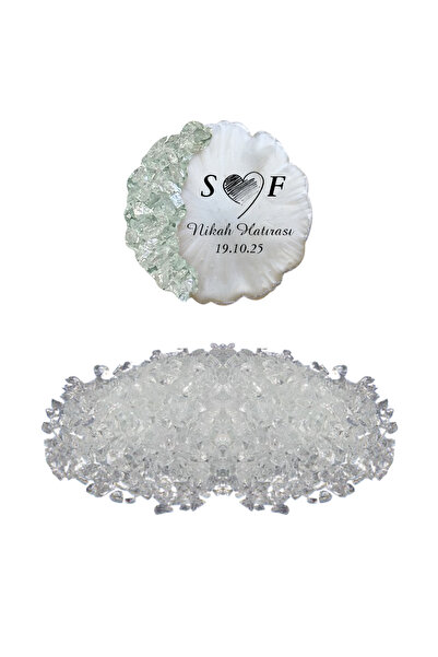 Getshopmini Epoksi Cam Kırığı Şeffaf Beyaz - 1KG