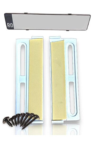Epic Crafting Car Number Plate Holder ULTRA-SLIM, 2x pieces, no extra holes, 110°C resistant, universal fit, White