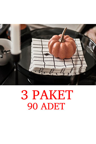 IKEA Kustfyr 3-Ply Paper Napkins 3X30 Pieces (Total 90 Sheets), 33 cm X 33 Cm.