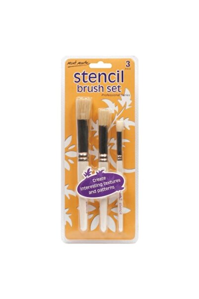 Mont Marte Set of 3 texture and stencil brushes