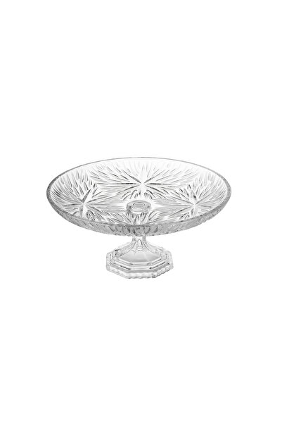 delı glassware Luxury crystal serving plate on a base - 21 cm with an elegant design that adds a touch of luxury to your table ✨