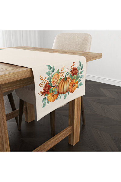 Filamente Digital Printed Runner - Leaf / Autumn / Pumpkin Patterned - 140X40 cm