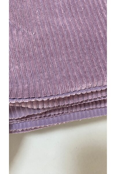 Butik Babadağ kumaş lila eflatun likralı 150 x 100 cm tek parça pamuklu kadif...
