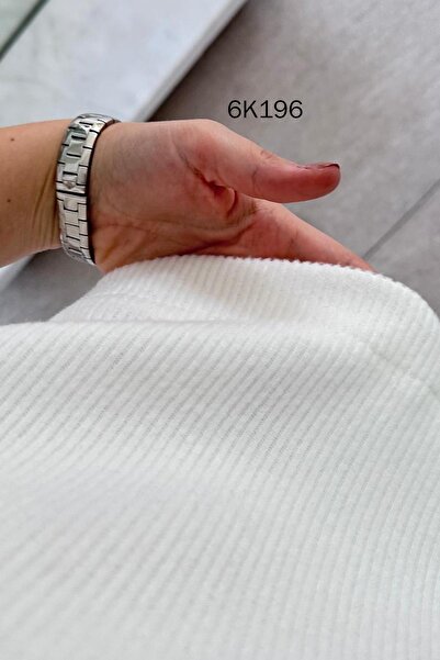 İnce Topuk Corded Fabric Yumoş Bat Sleeve Blouse 6K196