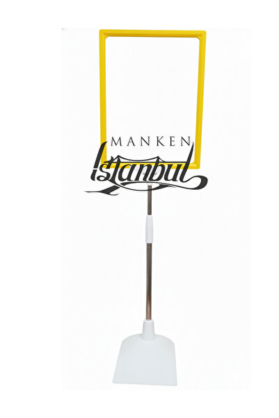 Manken İstanbul 3 قطع من بطاقات الأسعار ذات اللون الأصفر والأبيض مقاس A5 مع إ...