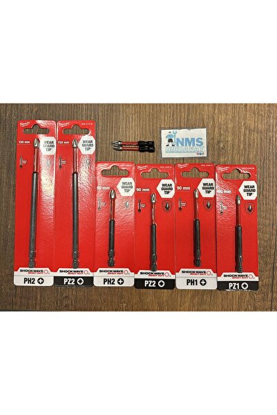 Milwaukee 8 Parça Tam Takım Bist Uç Seti PH-PZ 150-90-50 CM NMS HIRDAVAT