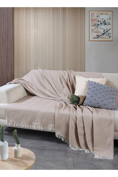 Loova Husa de scaun din bumbac bumbac 100% 170*210 cm cu franjuri țesute manu...