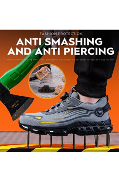 VICTGOAL Steel Toe Shoes for Men Lightweight Safety Shoes Comfortable Puncture Proof Slip On Indestructible