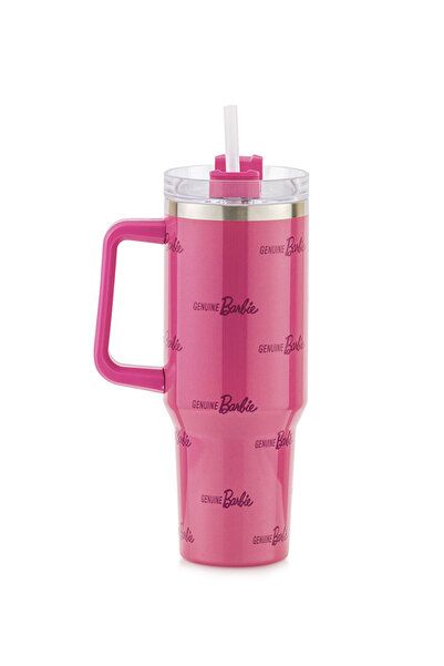 LC Waikiki Lcw Accessories from Renkli̇mağazadan Mixed Barbie B Printed Metal Water Bottle with Straw 1000 ml