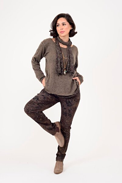 Park Moda 21980 Belt Detail Leopard Print Pants