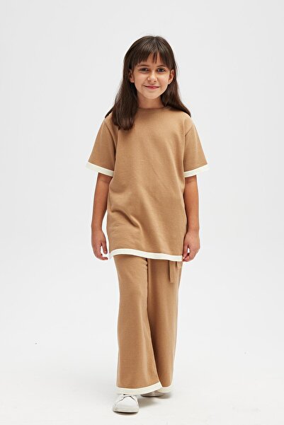 Peraluna Rumi Short Sleeve Girls' Blouse - Camel