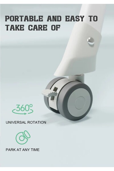 Kardett Pătuț pliabil albastru pentru bebeluși, cu saltea, plasă de țânțari, masă de înfășat, înălțime reglabilă, roți