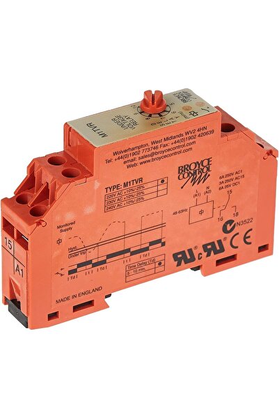 Broyce Control UVR Under Single Phase 230V M1TVR Mini Voltage Relay