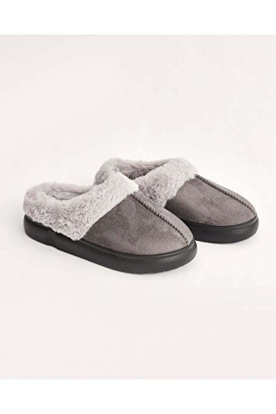 Chirpy Women's Anthracite Fur Winter Indoor Shoes - Fuzzy-A