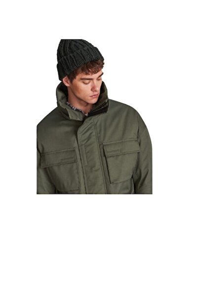 Reserved men's quilted jacket, khaki, size L