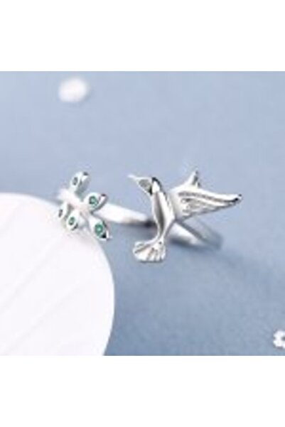 OEM Adjustable silver ring "Bird of Paradise"
