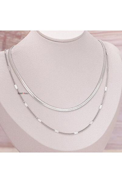 KEVSA Jewelry Colier din oțel inoxidabil Armonie în Două - LPD1257