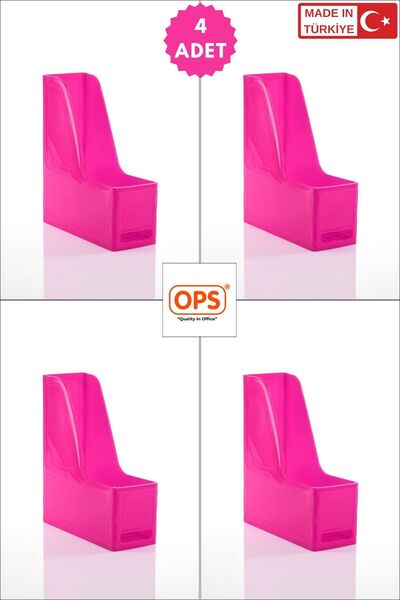 Ops MG 101 MAGAZİNLİK 4'LÜ SET A4 DEMONTE PLASTİK DİKEY KLASÖR ARŞİV KUTUSU O...