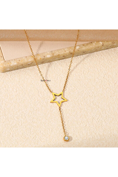 KEVSA Jewelry Colier din oțel inoxidabil cu stea strălucitoare - LPD1250