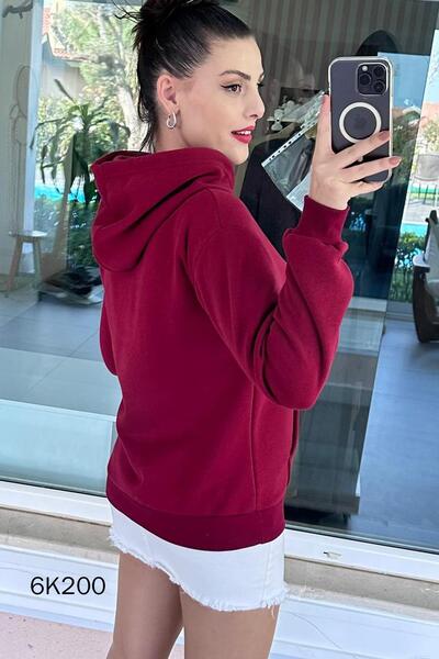 İnce Topuk Kangaroo Pocket Hooded 3 Thread Sweat 6K200