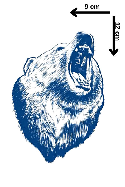 Barly 30 Gün / 1 Ay Kalıcı Ayı Figürlü 12 Saat Sonra Kararan Geçici Dövme Tattoo