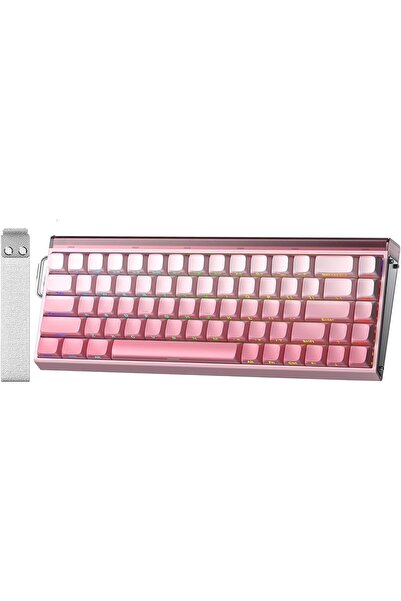 STOREMAX Aula Hero 68 He Manyetik Klavye Trigger Switch 8000Hz RGB Neon TKL Hot Swap Oyuncu Klavyesi Pembe 1