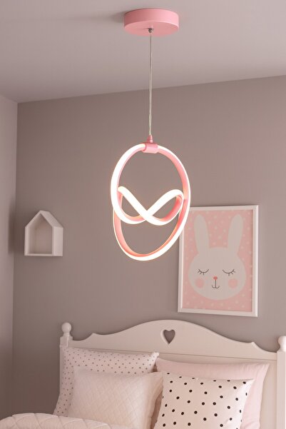 G'Shine Avize Doruk Pembe Renk Modern Tasarım - Salon - Mutfak - Hol Beyaz Le...