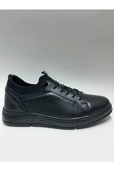 Güneydere Genuine Leather Daily Comfortable Flexible Rubber Sole Black Winter...