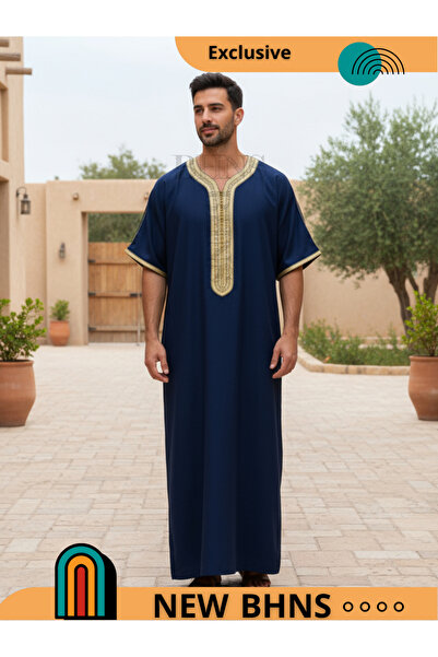 ALFASSIYAH قميص رجالي، ثوب نوم، ثوب مغربي، راحة هدايا رجالية فاخرة ثوب بيت للراحة قميص مغربي، ثوب سبعة للرجال