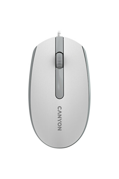 CANYON Mouse USB cu fir M-10, alb/gri
