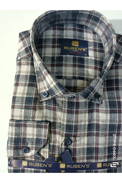 RUBENS GÖMLEK Classic Single Pocket Lapel Button Winter Shirt